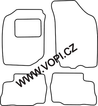 Textil-Autoteppiche Daihatsu YRV 01/2001 - 2005 Carfit (1015)